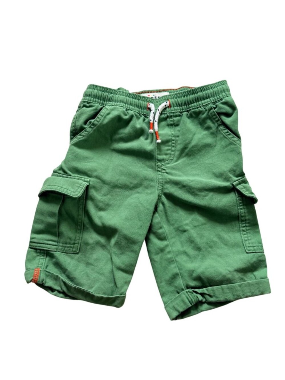 Mini Boden Boys Cargo Shorts Sz 5Y Green Elastic Waist Summer Travel Outdoor